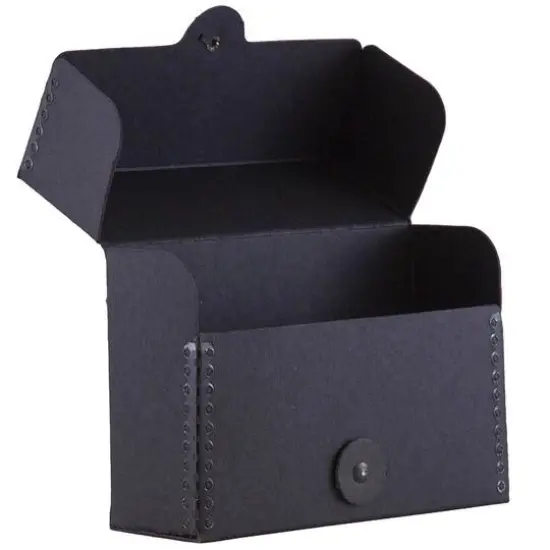 JAM Paper Black Kraft Button & String Tie Closure Portfolio, 4.25" x 6.25" {6}