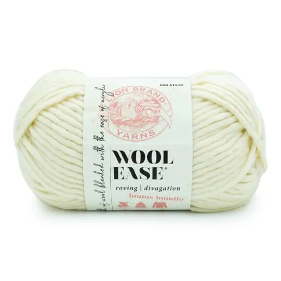 Lion Brand&reg; Wool-Ease&reg; Roving Bonus Bundle Yarn Cream {1}