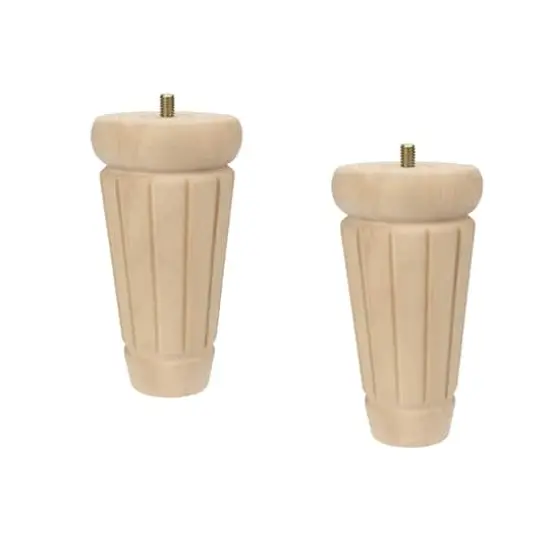 Dritz&reg; Home Unfinished Wood Fluted Column Bun Feet, 2ct. {3}