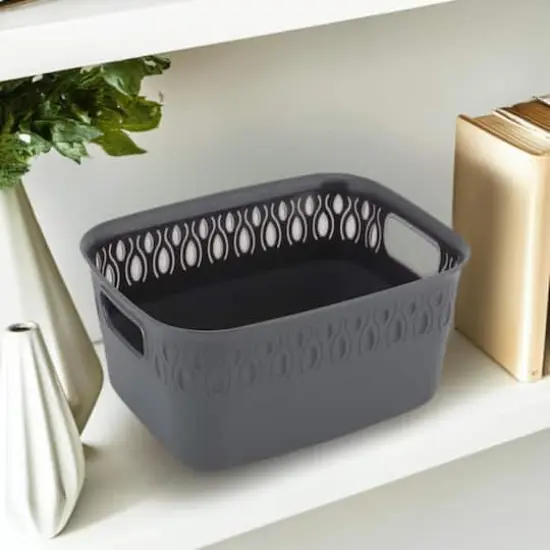 Kitchen Details Gray Gemstone Storage Tote Basket {1}