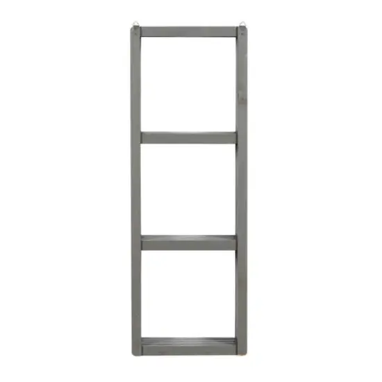 Gray Wood Contemporary Wall Shelf, 34" x 12" x 7" {6}