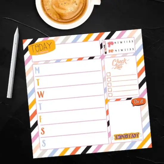 TF Publishing Super Stripe Weekly Square Schedule Pad {5}