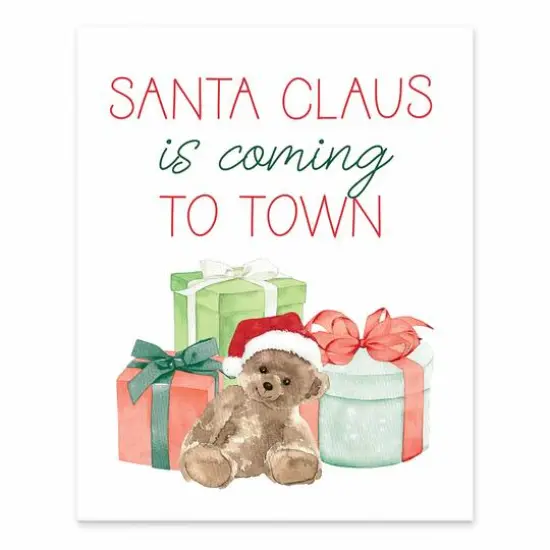 Santa is Coming To Town 8x10 Tabletop Canvas {1}