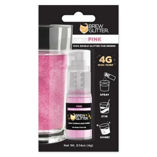Bakell&reg; Brew Glitter&reg; Edible Drink Glitter Pink {3}