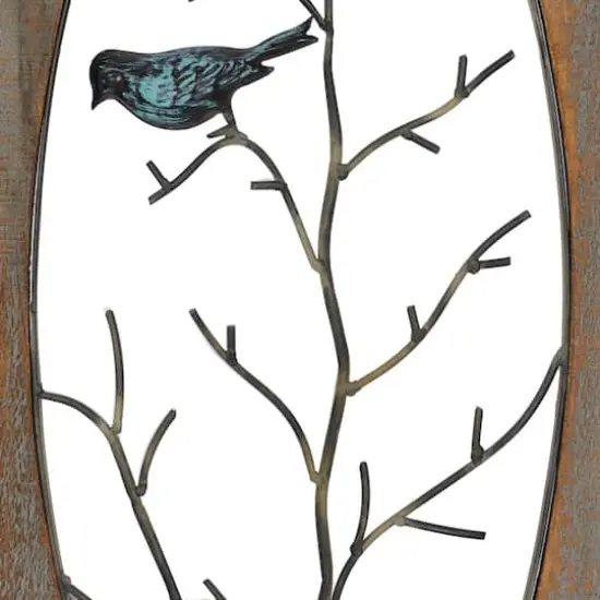 36" Brown Wood Rustic Birds Wall Decor, 2ct. {3}