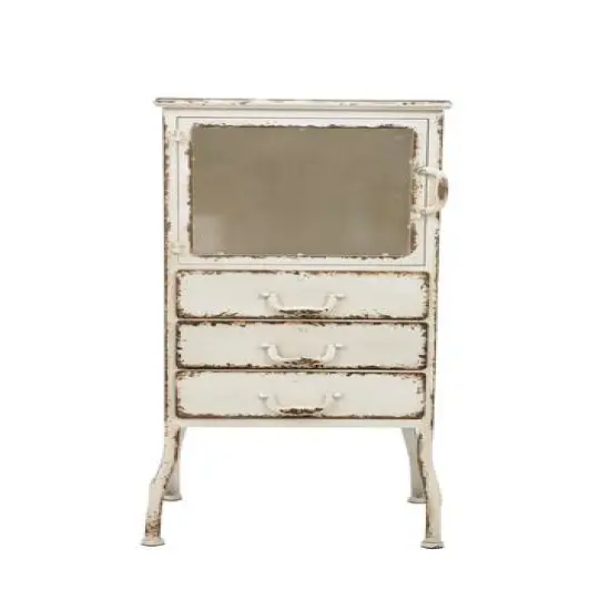 Hello Honey&reg; Antique White Rustic Farmhouse Storage Cabinet {3}