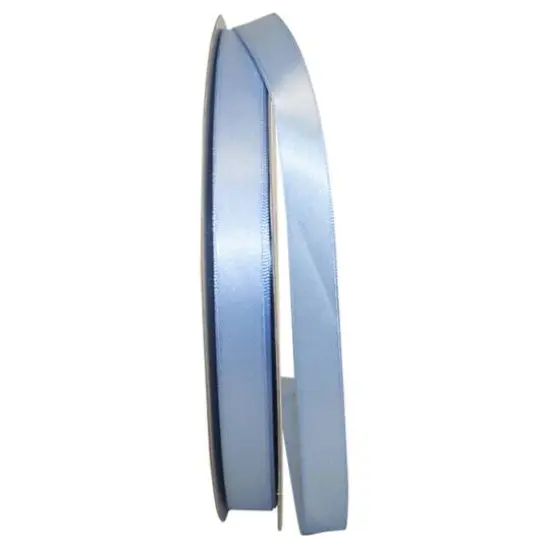 JAM Paper 5/8" x 100yd. Double Face Satin Ribbon French Blue {1}