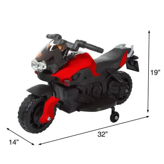 Toy Time Ride-On 2 Wheel Motorcycle Red {4}