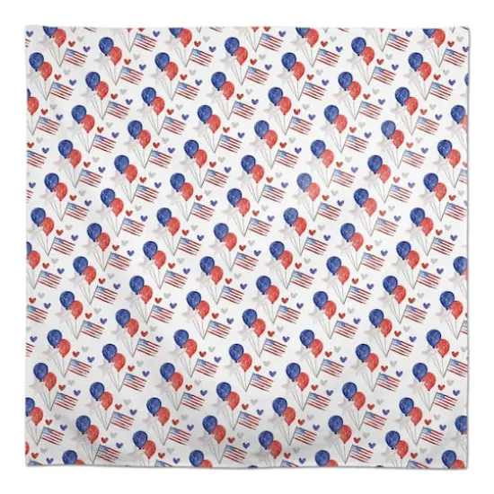 Patriotic Icons Pattern Tablecloth, 58" x 58" {1}