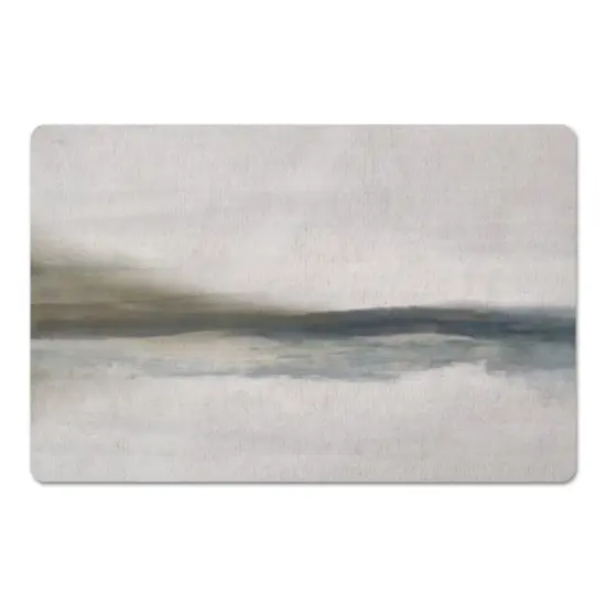 18" x 27" Cloudy Moody Toned Abstract Floor Mat {1}