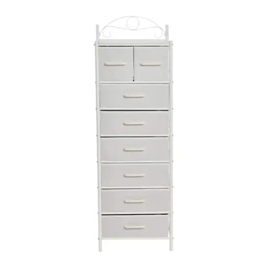 Household Essentials Victoria 54" 8-Drawer Narrow Dresser White {5}