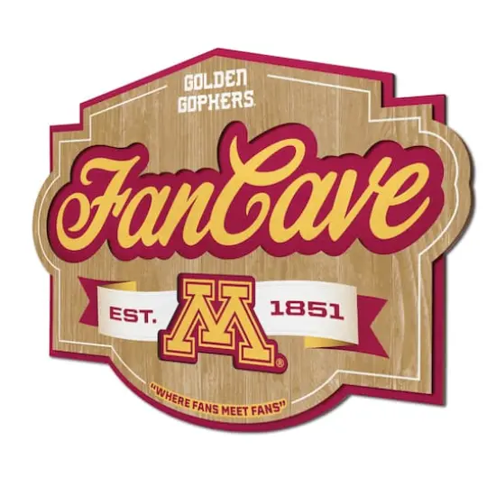 NCAA Fan Cave Sign Minnesota Golden Gophers {1}