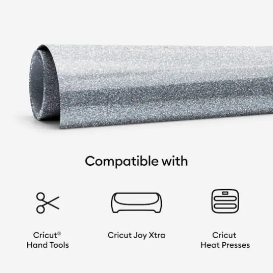 Cricut Joy Xtra&trade; Smart Iron-On&trade; Prismatic Glitter, 19" Silver {8}