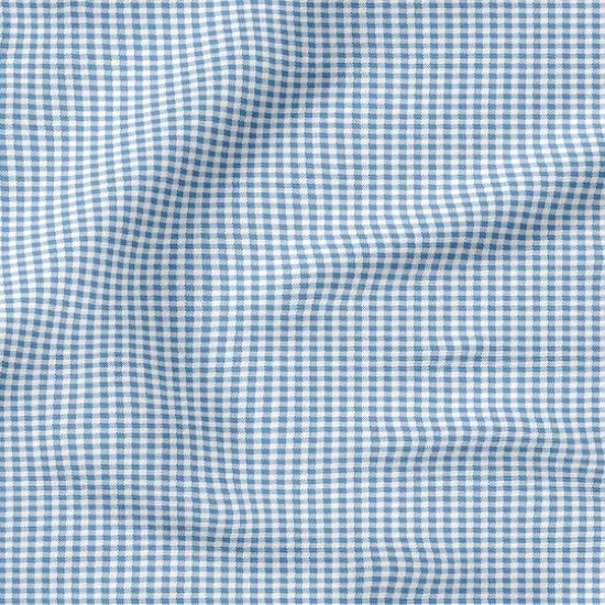 Fabric Editions Blue Gingham Cotton Fabric {5}