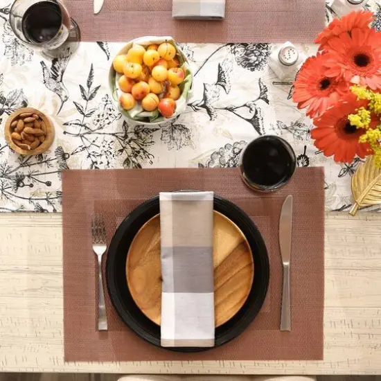 DII&reg; Vinyl Doubleframe Placemats, 6ct. Cinnamon {5}