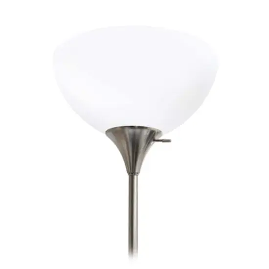Simple Designs 71.5" Floor Lamp with Reading Light Brushed Nickel {7}