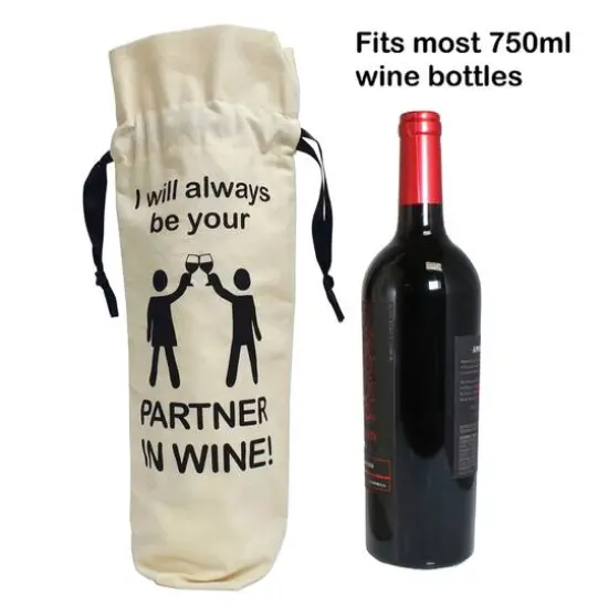 Personality Case&trade; Partners Canvas Wine Bag {6}