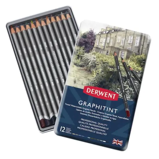 Derwent&reg; Graphitint Pencil 12 Color Tin Set {1}