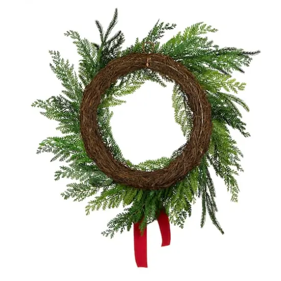 24" Christmas Cottage Wreath {5}