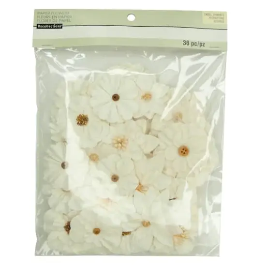 White Paper Flower Embellishments By Recollections&trade; {1}