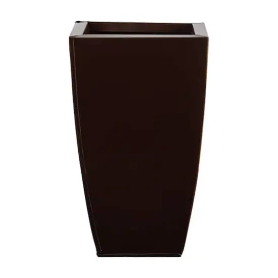13" Bronze Tapered Square Metal Planter {1}