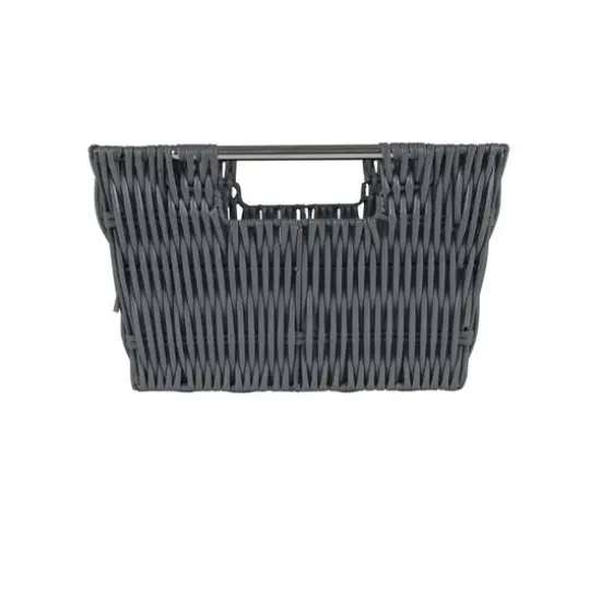 Simplify Charcoal Rattan Tote Basket Set, 3ct. {9}