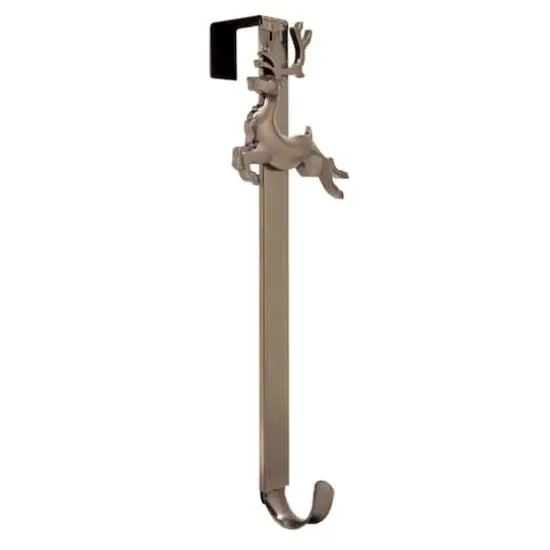 Haute Decor Rubbed Bronze Reindeer Adjustable Wreath Hanger {1}