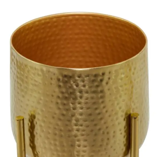 Gold Modern Planter, Set of 2" 17", 19" {6}
