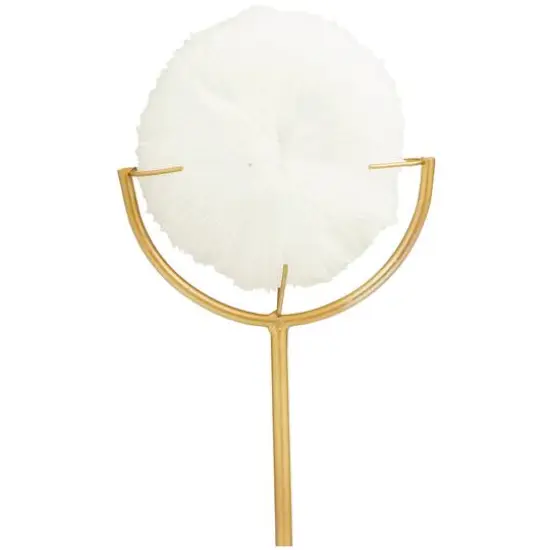 11" Cream Coral Sculpture with Marble Base {5}