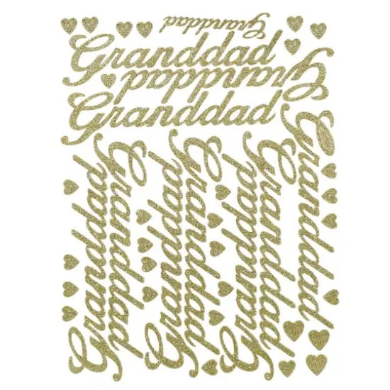 JAM Paper Granddad Gold Script Floral Accessory {1}