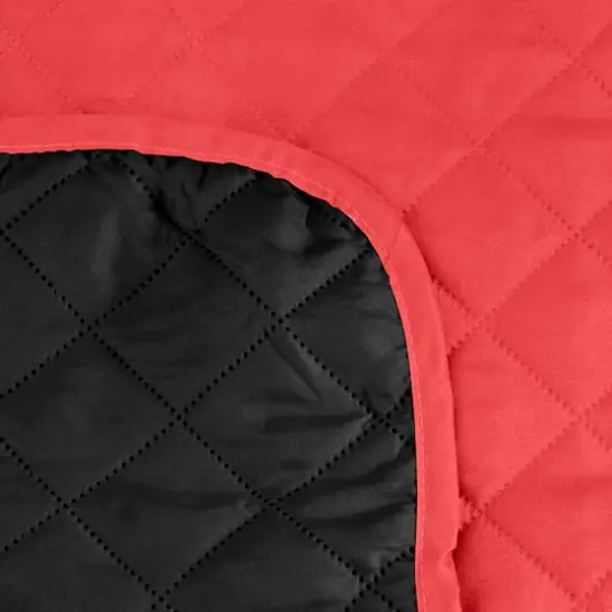 Home Details Reversible Quilted Furniture Sofa Protector Burgundy/Black {8}