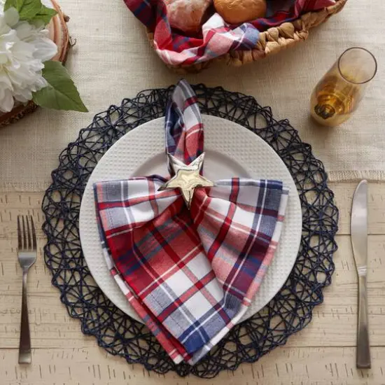 DII&reg; Americana Plaid Cloth Dinner Napkins, 6ct. {10}