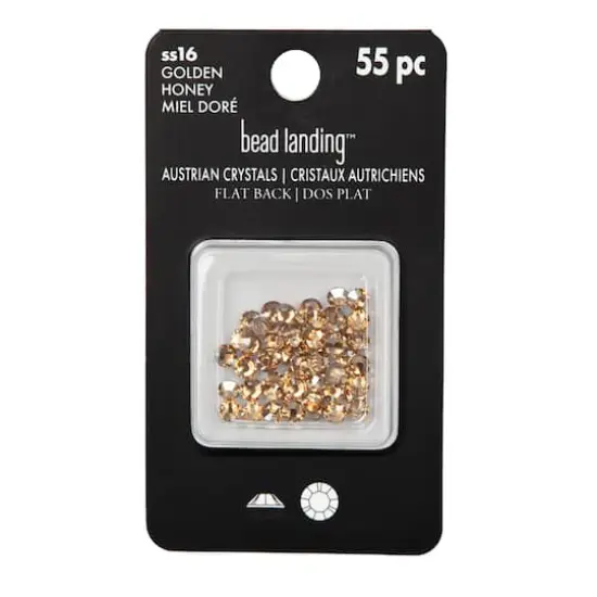 SS16 Round Flatback Austrian Crystals by Bead Landing&trade;, 55ct. Golden Honey {5}