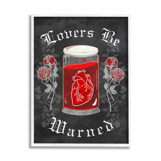 Stupell Industries Spooky Heart In Jar Framed Giclee Art White {1}