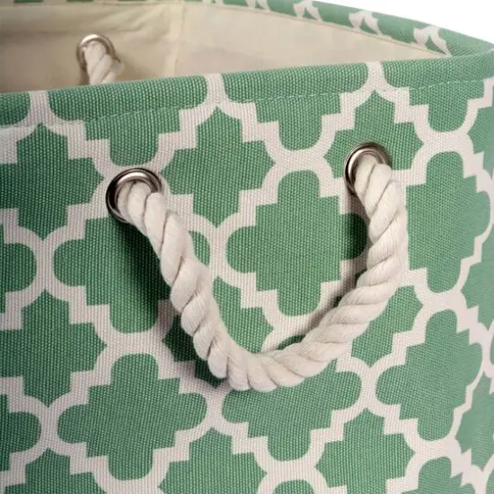 DII&reg; Medium Rectangle Polyester Lattice Bin Bright Green {5}