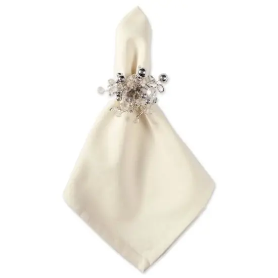 DII&reg; Silver Multi Bead Napkin Rings, 6ct. {5}