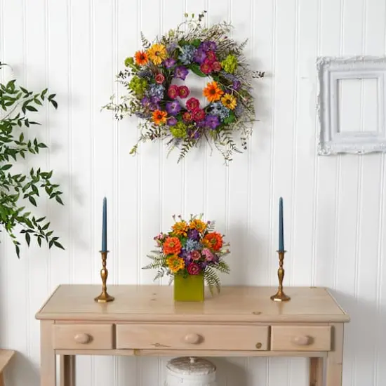 24&rdquo; Spring Garden Wreath {6}