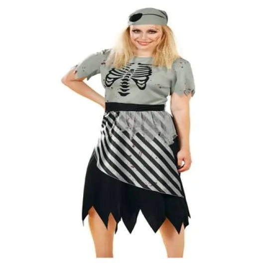Small Black & Gray Pirate Women's Costume {1}