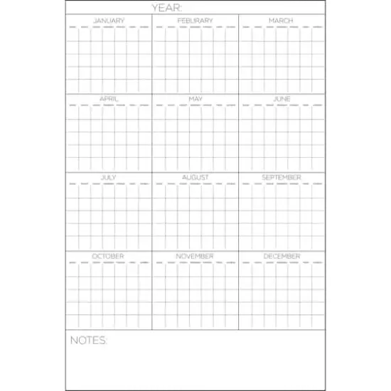 WallPops White Yearly Dry Erase Calendar {1}