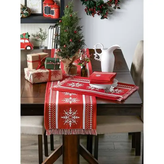 DII&reg; Nordic Snowflake Embroidered Napkin Set, 4ct. {10}