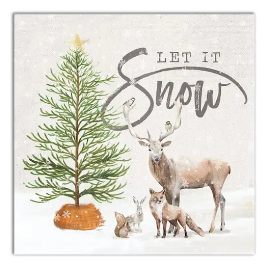 Let It Snow Canvas Wall Art {1}