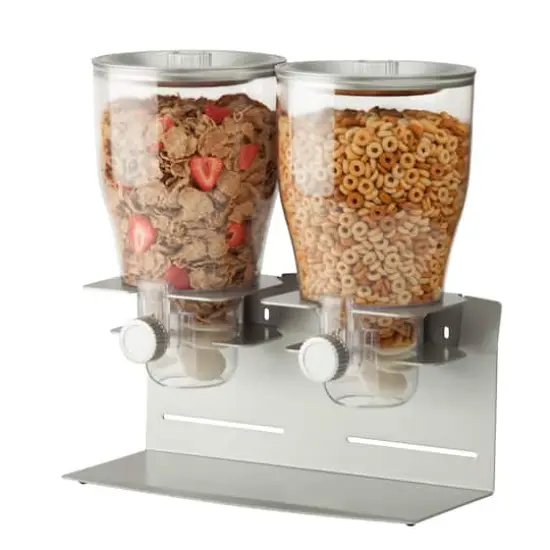 Honey Can Do Metallic & Chrome Double Commercial Cereal Dispenser {4}