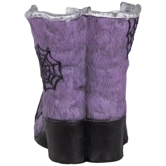 15" Purple Witch's Boots Ceramic Halloween Decoration {6}