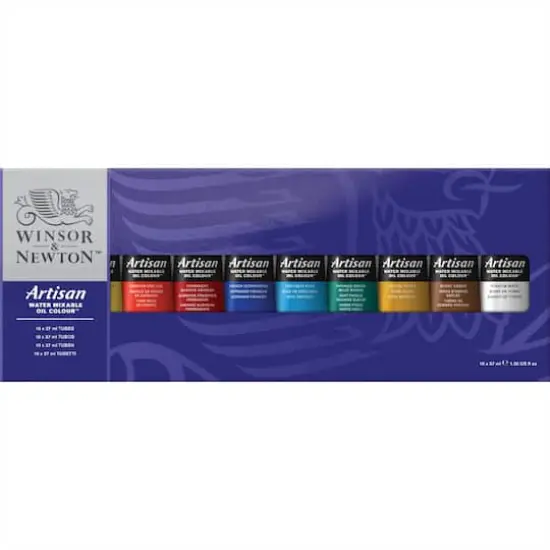 Winsor & Newton&trade; Artisan Water Mixable Oil Colour&trade; 10 Color Paint Tube Set {5}