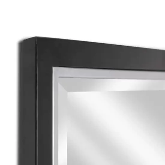 Brushed Black/Chrome Metal Framed Beveled Edge Wall Mirror - 30" x 40" {5}