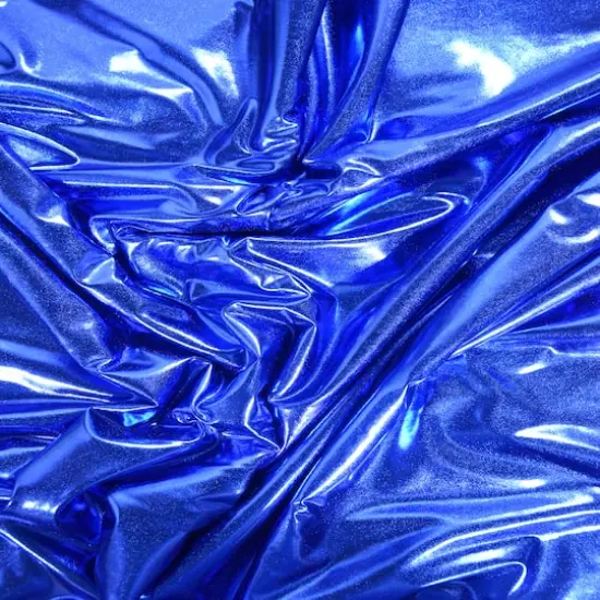 Feldman Blue Foiled Stretch Knit Fabric {4}