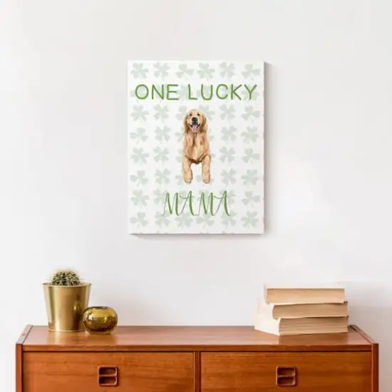One Lucky Mama 11" x 14" Canvas Wall Art {5}