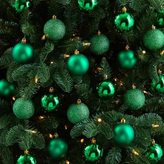 30ct. 2.5" Green Shatterproof Christmas Ornaments {5}