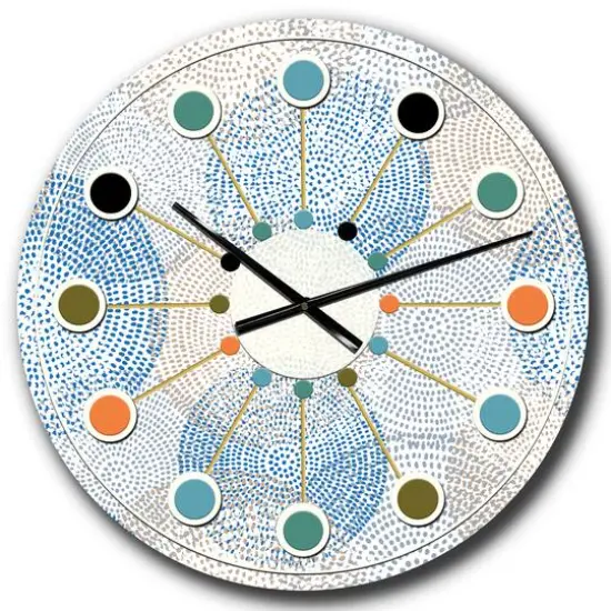 Designart 'Abstract Retro Design I Mid-Century Modern Wall Clock {1}