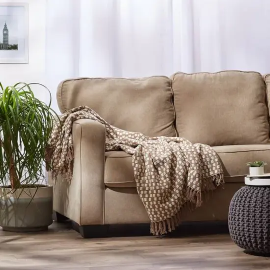 DII&reg; Stone Urban Check Throw {5}